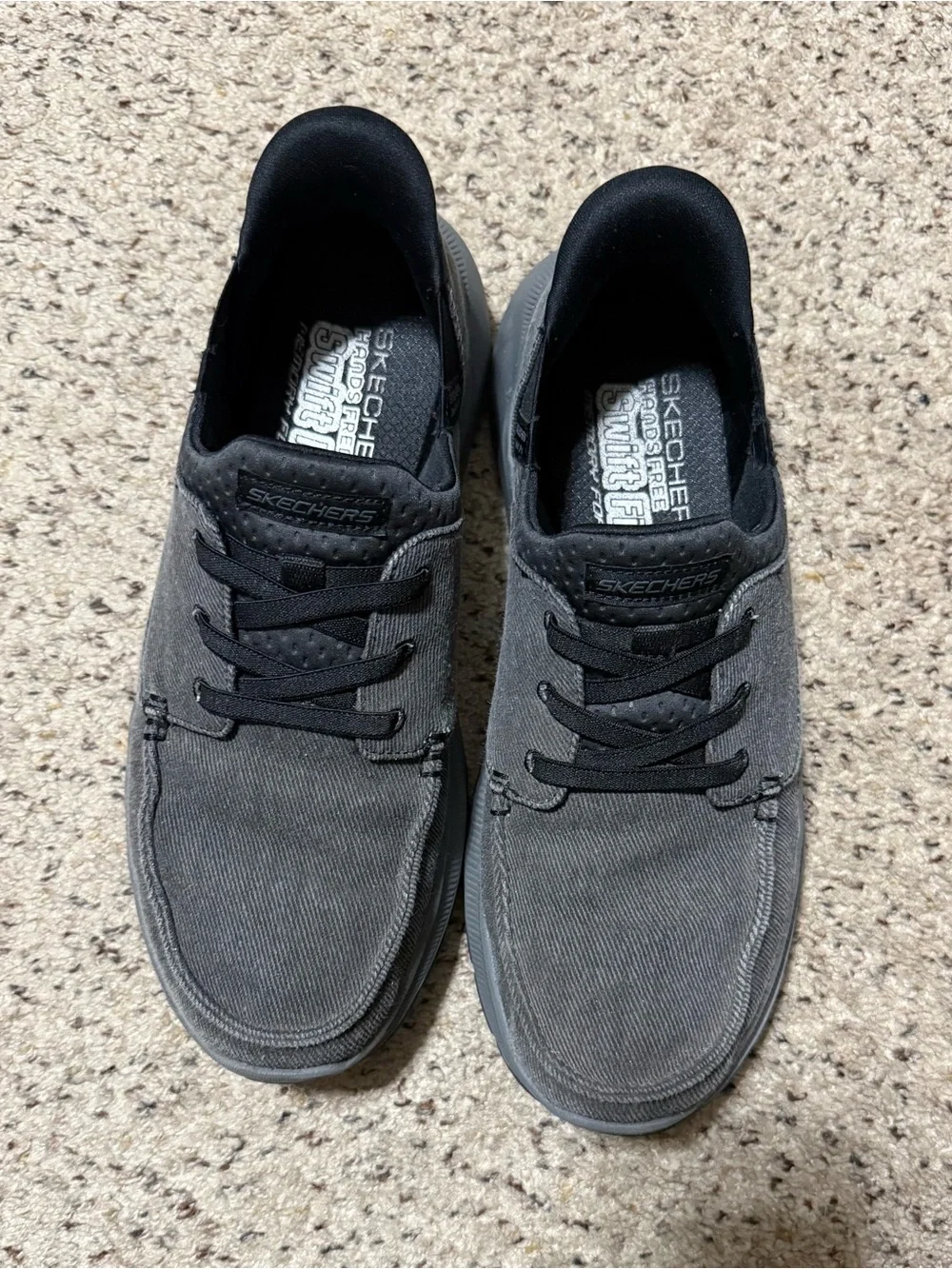 Skechers Men's Charcoal Gray Slip-On Casual Loafers